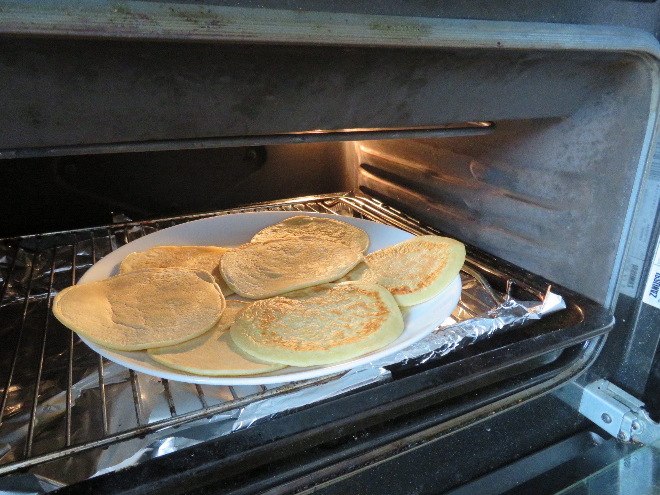 Keep pancakes warm
