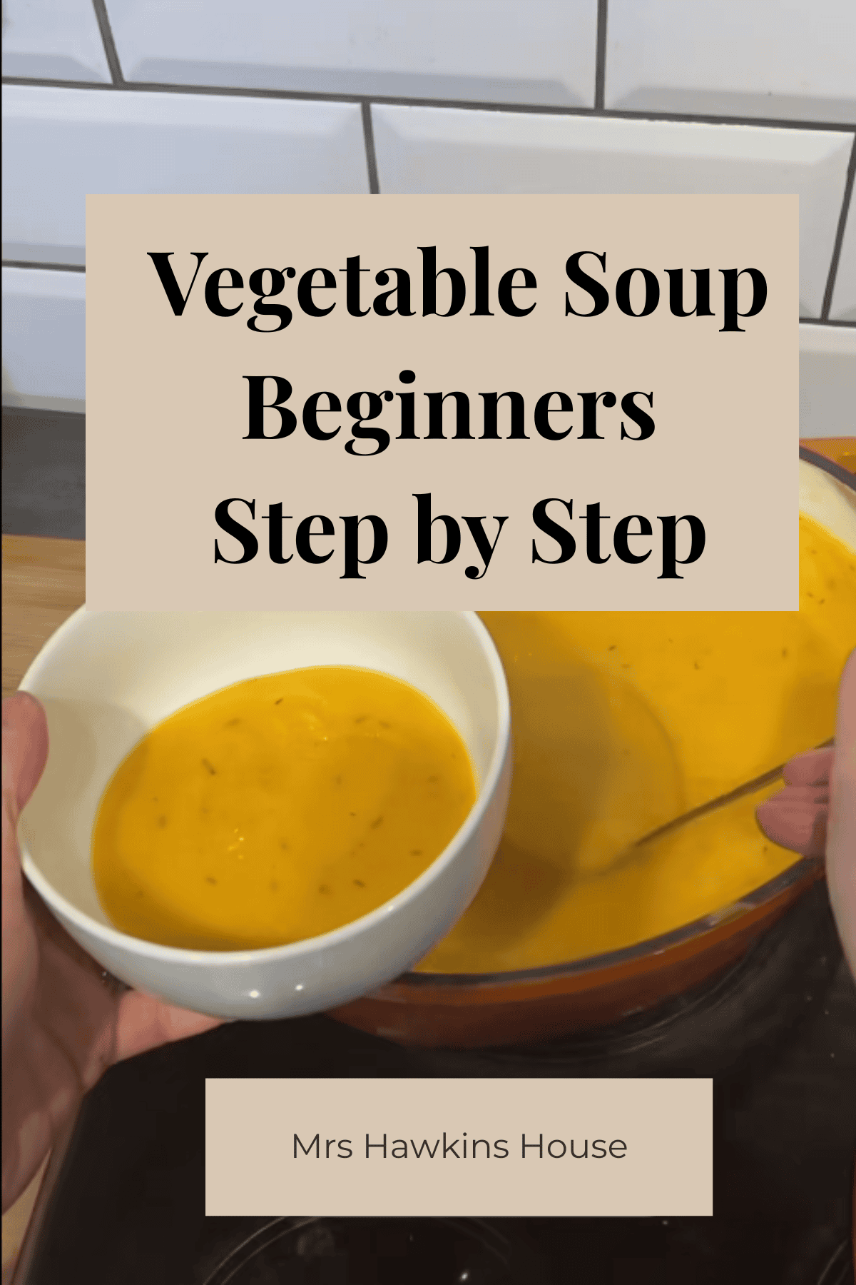 Pinterest pin for beginners vegetable soup