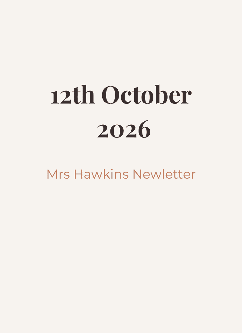 Mrs Hawkins Newsletter 12th November 2026